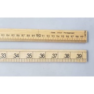 KAYU 100CM WOODEN RULER 39" / WOODEN RULER 1 METER