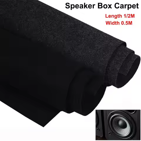 Automotive Interior Black Grey Speaker Box Carpet Length 1/2M Width 0.5M Speaker Mesh Cloth Felt Fab