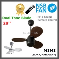 [READY STOCK] NSB MIMI FAN AC Motor 3 blades Ceiling Fan Baby Fan With Remote Control Mimi Fan | Kip