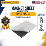 0.5mm Thickness Magnet Sheet With Adhesive Tape (A2 , A3 , A4)