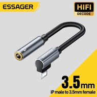 Essager USB C / L to 3.5mm Jack Earphone Cable Headphone Adapter Type C Audio AUX Cable