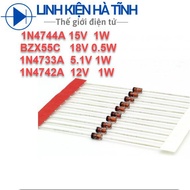 [100 CONS] ZENER DIODE 1N4744A 1N4746A 1N4733A 1N4732A 1N4742A 1N4728A 1N4752A 1N4752 1n4749 1W