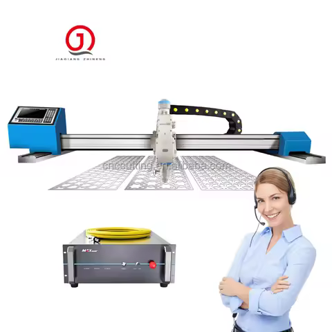 Portable Gantry Laser Cutter Machine 3000W Automatic Focus 20mm Carbon Steel CNC Fiber Laser Cutting