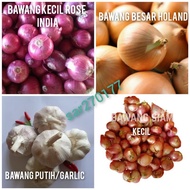 Bawang Putih🧄/Bawang Siam /Rose India (kecil) /Bawang Holand🧅segar