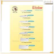 Zebra Wisdom Stainless Steel Chef, Chopper,Utility Knife; Pisau Chef, Pemotong, Utility Keluli Tahan
