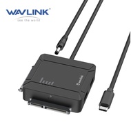 WAVLINK USB C to Dual Bay SATA Adapter, External 2.5" 3.5'' SATA Hard Drive Connector for Files Tran