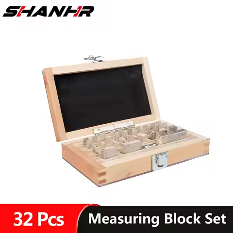 SHANHR Block Gauge 32Pcs/Set 1 Grade 0 Grade Caliper Block Gauge Inspection Block Gauge Measurement