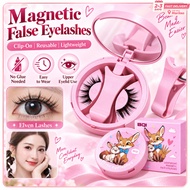 BQI Magnetic False Eyelashes No Glue Reusable Natural Lashes with Applicator for Beginners