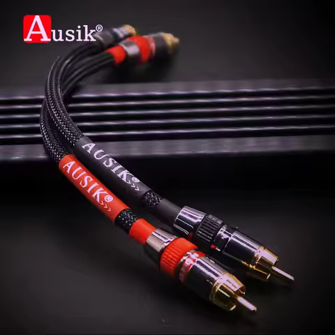1Pair HIFI CANARE Stereo RCA To RCA Audio Cable For Power Amplifier DAC Preamp TV / AUSIK AS015