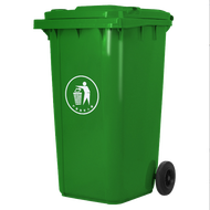 ถังขยะพลาสติก มีล้อ 260L ขนาด 57x63x100cm. (4สี น้ำเงิน/เขียว/แดง/ดำ) Wheelie bin ถังขยะพลาสติก ฝา