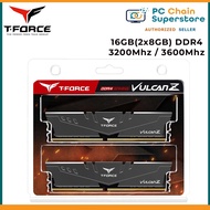 Team Group T-Force Vulcan Z 16GB (8GBx2) / 32GB(2x16GB) 3200mhz CL16 / 3600Mhz CL18 DDR4 Gaming RAM
