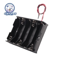 5 x 1.5V AA Battery Slot Holder Case Box Wire Black