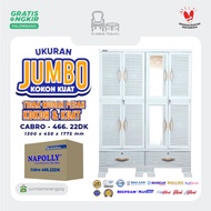 Lemari Pakaian Plastik Jumbo 4 pintu Lemari Napolly Cabro 466 22DK