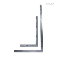 KISSCA L Shape Ruler Woodworking Educational Metal Stainless Steel Double Sided School Supplies 90 A