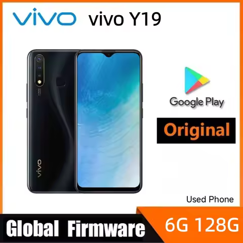 Global Firmware Vivo Y19 4G Smartphone MTK6768 Octa Core 6+128GB 16MP Fingerprint 5000mAh Battery An