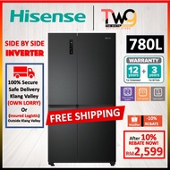 [FREE SHIPPING] Hisense 780L Side By Side 2 Door Inverter Refrigerator Fridge 双门冰箱 RS868N4ASV RS869N