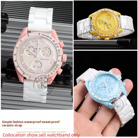 4 styles 20mm for Omega for Swatch Moon Planet MoonSwatch Watch Strap Quick Release Ceramic steel Wa