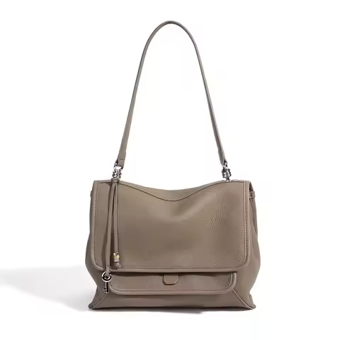 NIKI BAGS Mailman bag flip-top bag shoulder bag top layer cowhide high-quality commuting large capac