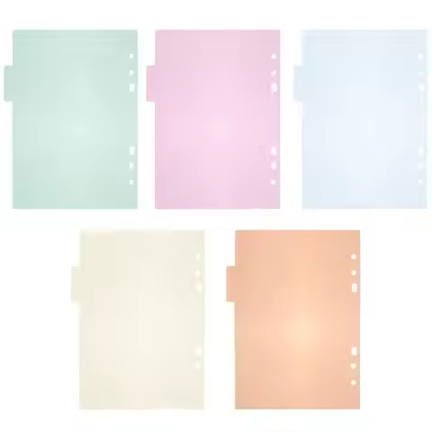 10 Pcs A5 Divider Index Board Labels Dividers for 6 Ring Binder Notebook Pocket Tabs Binders Alphabe