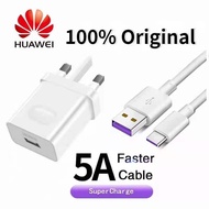 Original huawei Super Charge Fast Charger Micro USB Cable UK Plug 4.5A/5A Charger 5A Type-C Cable Fo