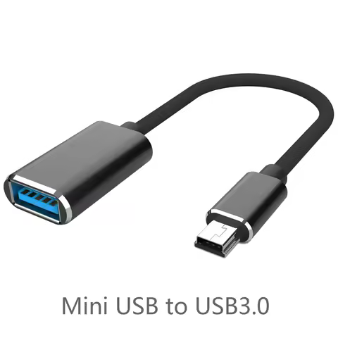 USB Mini-B 5 Pin Male to USB 3.0 Female Data Converter Mini USB OTG Adapter Cable for Car Speaker MP