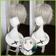 PS2 Bungo Stray Dogs Nakajima Atsushi Cosplay Wig Silver Halloween Cosplay Costume Performance Fluff
