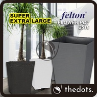 Height 58cm Extra Large Felton Square Flower Pot 2516 / Pasu Bunga Pokok Berkebun Bonsai