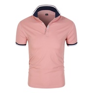 Men's Solid Color POLO Shirt Men's Trendy Sports Style T-Shirt Short-Sleeved Men's Top T-Shirt nht11