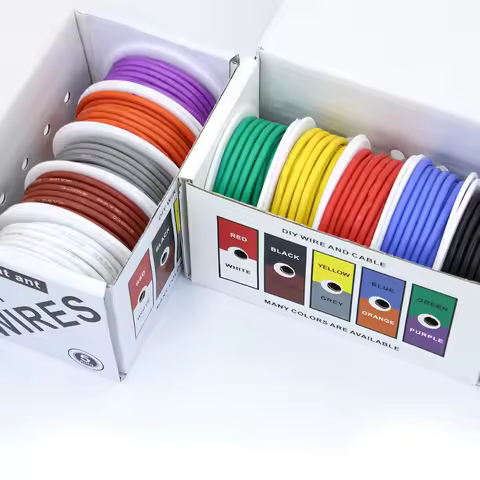 5 Colors Silicone Wire Tinned Copper Wire DIY Electric Wire Soft Electrical Wire Hook up Kit Wire 16