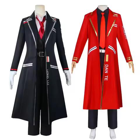 Game Limbus Company Cosplay Dante Costume Red Long Coat DAN TE Uniform Suit Halloween Party Carnival