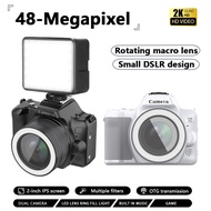 [Ready Stock] D Mini HD 4 million Digital Camera Dual Photo Beauty Fill Light Selfie VLOG Retro Stud