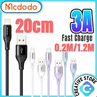 Original Mcdodo 25cm Short Cable 3A Fast Charging Charger Cable Fast Charge Cable IP IOS 0.2M 1.2M W