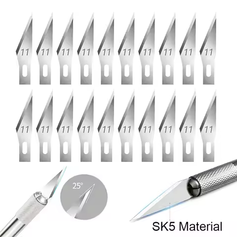 Leather Carving Blades 5/10/20/50/100Pcs SK5 Carbon Steel #11 Exacto Knife Blades For Art Craft Hobb