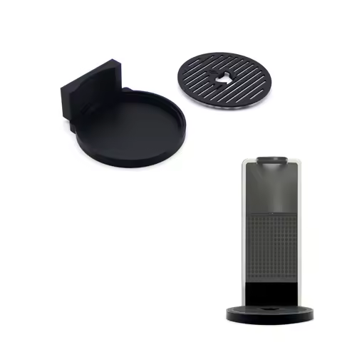 Low-profile extended drip tray for Nespresso Essenza Mini coffee machine