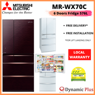 [BULKY] Mitsubishi MR-WX70C Folio Series 6 Doors Fridge 576L