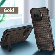 For iQOO 15R 5G Case Carbon Fiber Texture Magnetic Bracket PC Cover for IQOO 15 R 15R IQOO15 Pro IQO