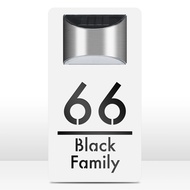 Custom Acrylic Solar House Sign Led Personalized Modern Door Number Plaque Laser Cutting Contemporar