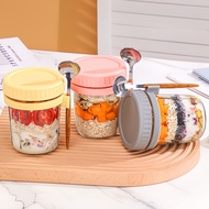 Breakfast Oatmeal Cup Portable Overnight Cereal Yogurt Breakfast Mug Glass Bottle Jar Cawan Oat 燕麦杯