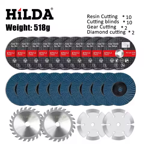 HILDA 76mm Saw Blade Electric Grinding Cutting Disc Rotary Tool Electric Angle Grinder Cutting Blade