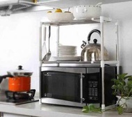 日本暢銷 - 多層可調節可置物架 微波爐架 不銹鋼伸縮微波爐層架 蒸焗爐架 廚房架 層架