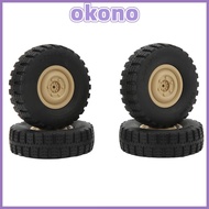 OKONO 4Pcs/Set RC Car Wheels, 70mm Diameter Rubber RC Tires, Durable High Performance Replacement RC