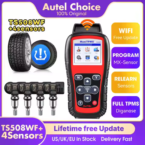 Autel MaxiTPMS TS508 TS508WF TPMS Tool 315 433MHZ MX-Sensor Programmer Tire Pressure Monitor Cars Di