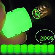 Luminous Tire Valve Cap Car Motorcycle Bike Wheel Hub Glowing Valve Cover Tire Decoration Cool 2Pcs