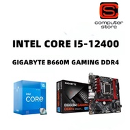 Gigabyte B660M GAMING DDR4 B660 LGA1700 Motherboard+Intel 12TH GEN  I5 12400 CPU COMBO