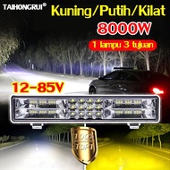 Lebih terang dari siang hari TAIHONGRUI Lampu tembak sorot motor 12-85volt super terang 8000w Cocok 