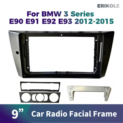 Vehicle Vedio Fascia 9 inch Frame 2 Din Car Radio Fascia for BMW 3 Series E90 E91 E92 E93 Auto Audio