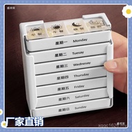 Sealed Seven Days Old Man Japan Tianda 7 One Week Portable Factory Direct Sales Pill Box Noon Mornin