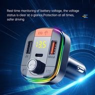 T832 Car MP3 Player FM Transmitter Bluetooth 5.0 Hands-Free Call Dual USB Charger Kit