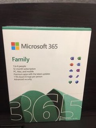 Microsoft 365 family, 1 year, English