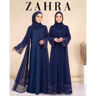 HERNES JUBAH ZAHRA MUSLIMAH PEARL LACE CARDIGANS ABAYA DRESS LABUH PLUS SIZE JUBAH LACE RAYA